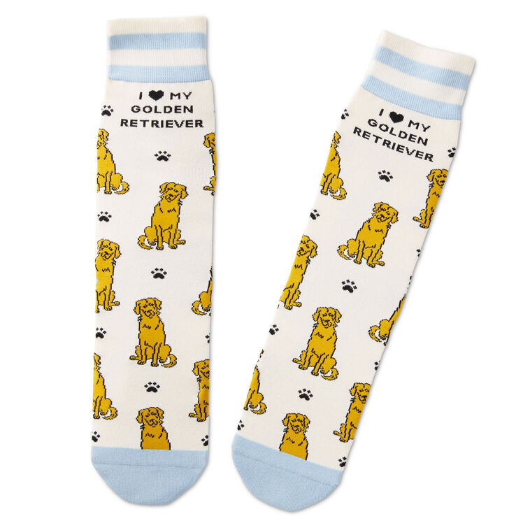 hallmark I Love My Golden Retriever Crew Socks