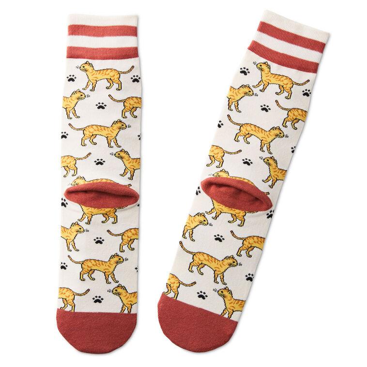 Hallmark I Love My Orange Cat Crew Socks