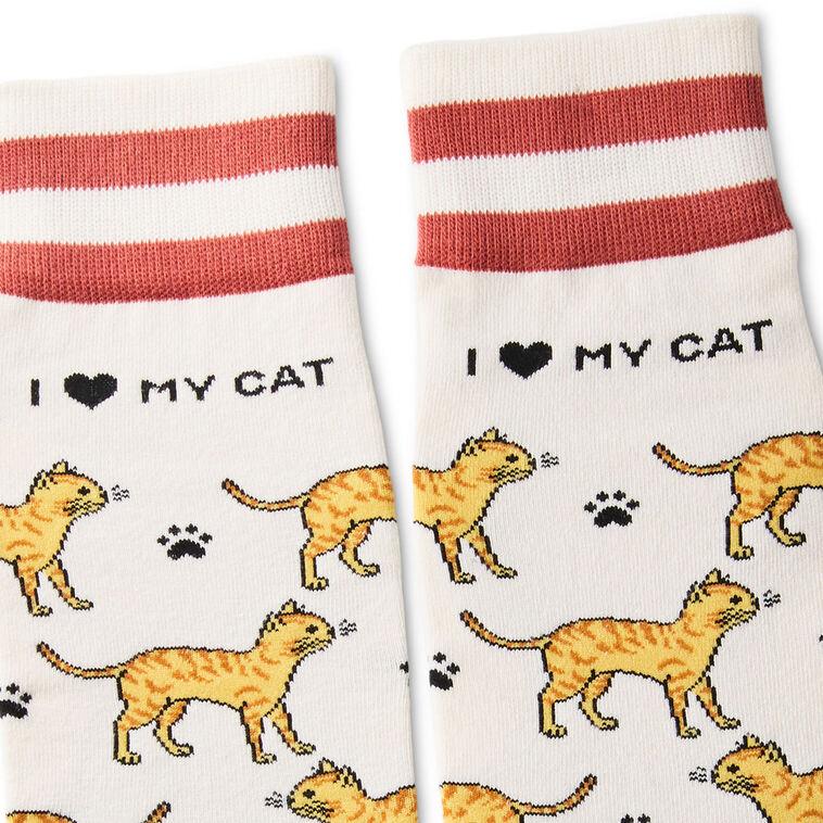 Hallmark I Love My Orange Cat Crew Socks