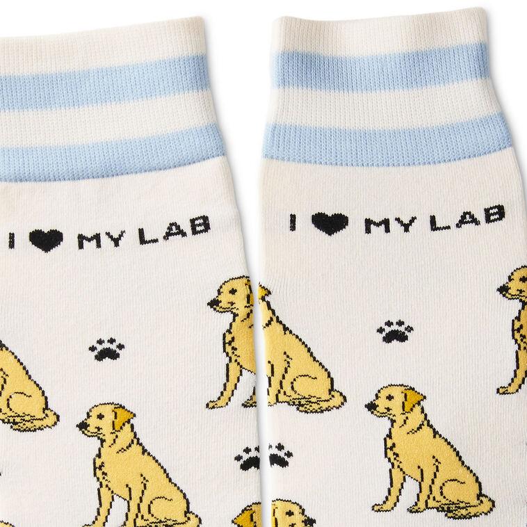 Hallmark I Love My Yellow Lab Crew Socks
