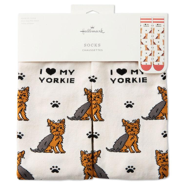 Hallmark I Love My Yorkie Crew Socks