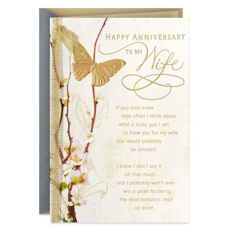 hallmark I'm a Lucky Guy Anniversary Card for Wife