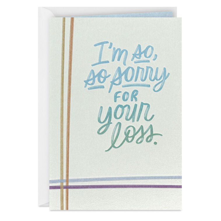 hallmark I'm So So Sorry Sympathy Card