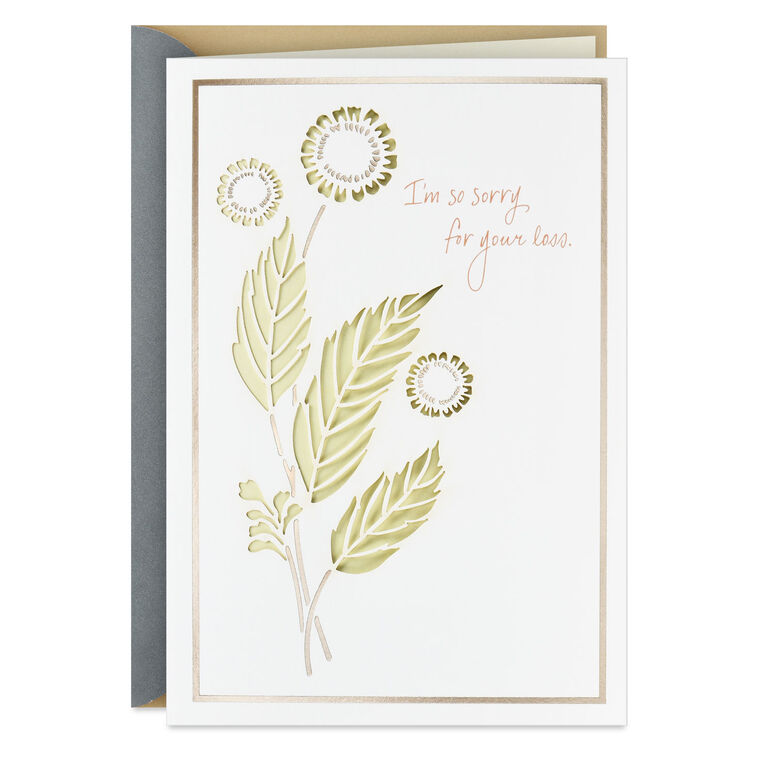 hallmark I'm So Sorry for Your Loss Sympathy Card