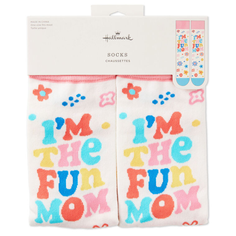 Hallmark I'm The Fun Mom Novelty Crew Socks