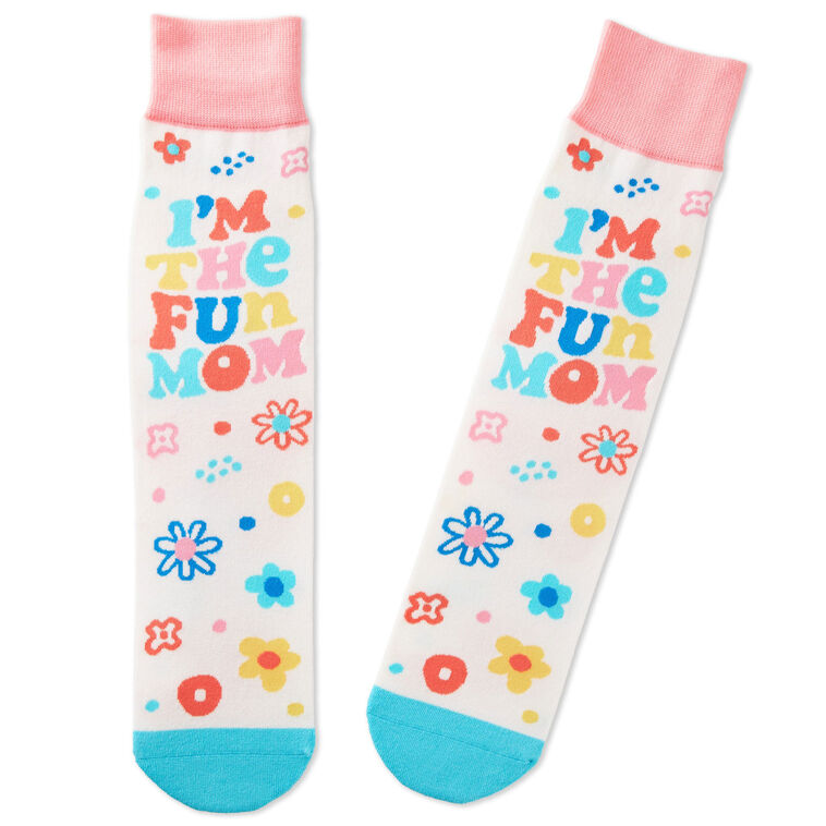 hallmark I'm the Fun Mom Novelty Crew Socks