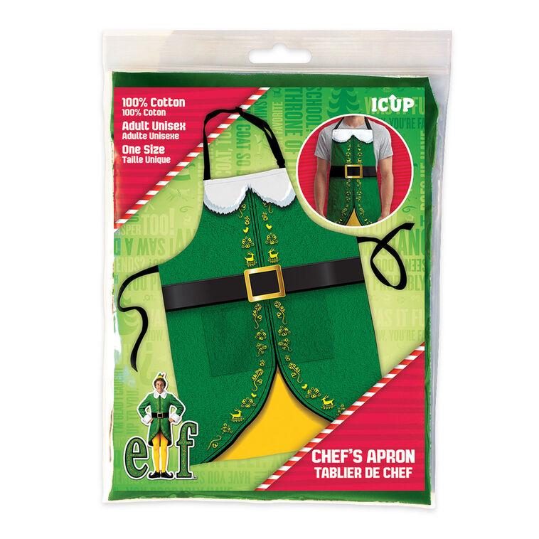 Hallmark ICUP Elf Green And Gold Cotton Chef Apron