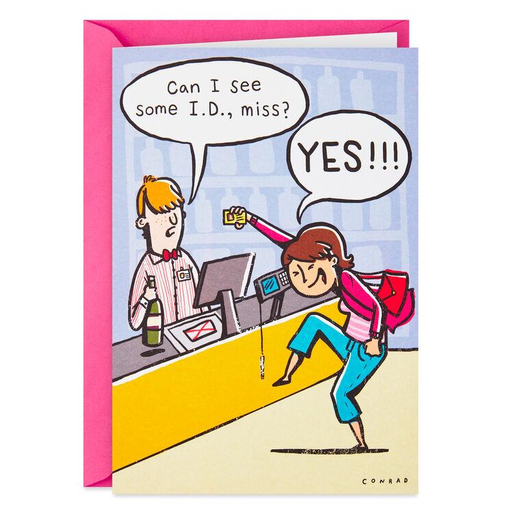 hallmark ID Check Funny Birthday Card for Her