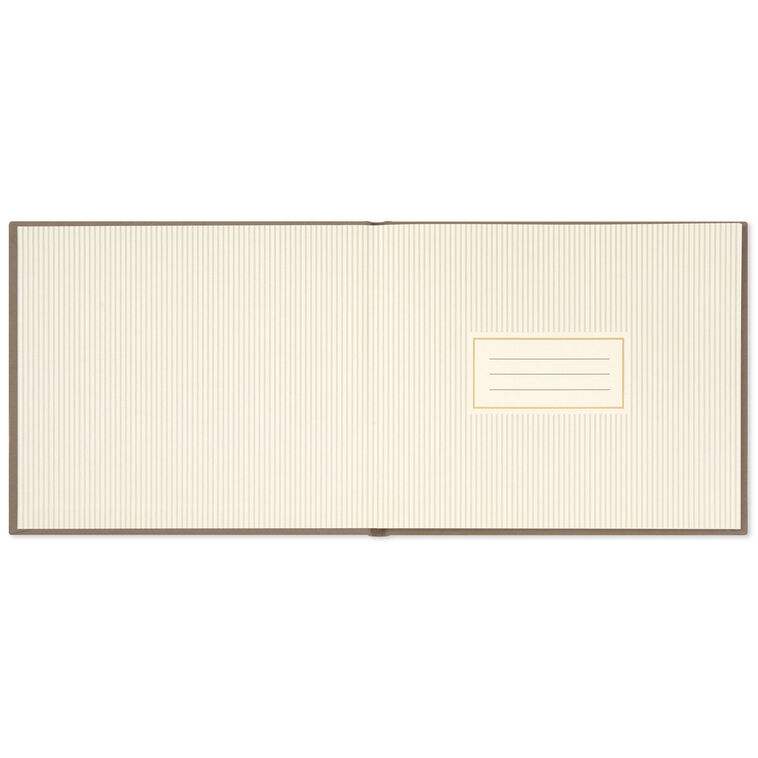 Hallmark In Loving Memory Taupe Linen Guest Book