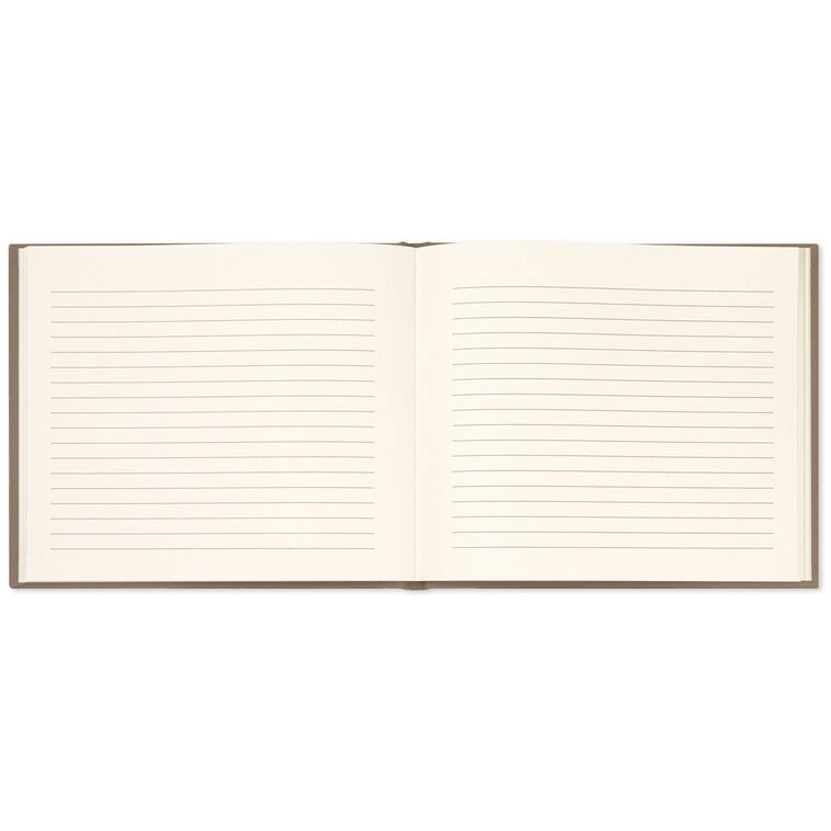 Hallmark In Loving Memory Taupe Linen Guest Book