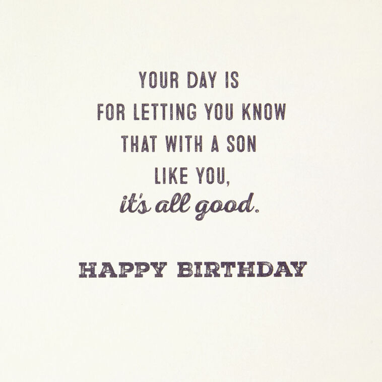 Hallmark It's All Good Birthday Card For Son