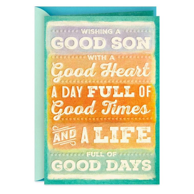 hallmark It's All Good Birthday Card for Son