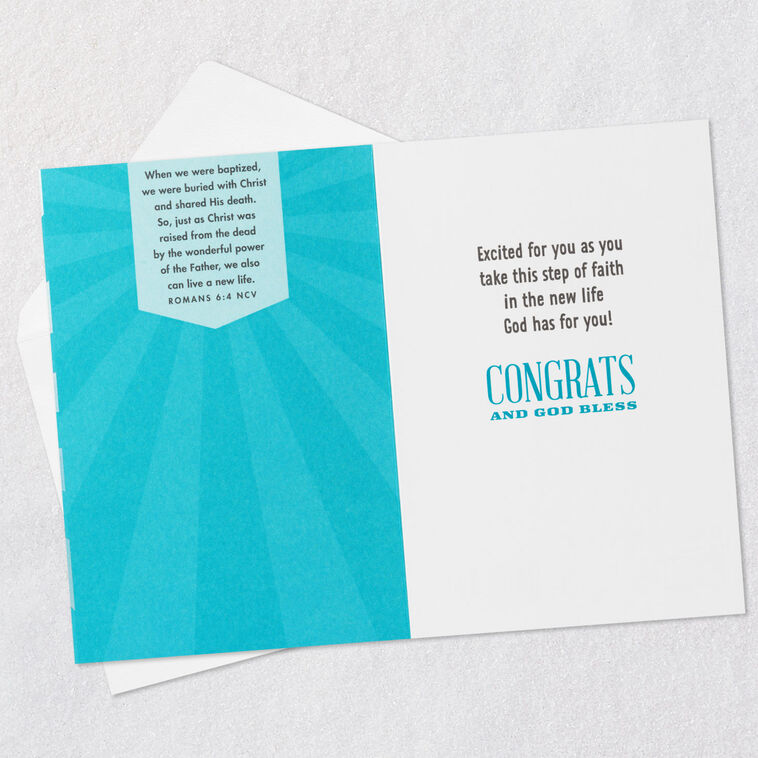 Hallmark It's Time To Shine Religious Baptism Card