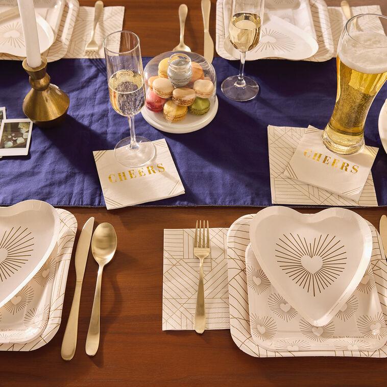 Hallmark Ivory And Gold Party Essentials Set