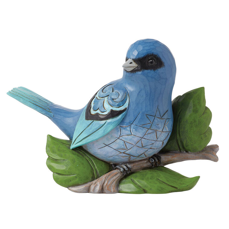 hallmark Jim Shore Indigo Bunting Bird Figurine 4"
