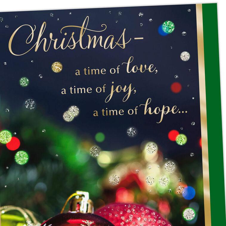 Hallmark Joy Love Hope Christmas Card