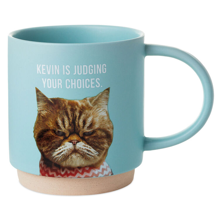 hallmark Judgmental Cat Funny Mug 16 oz