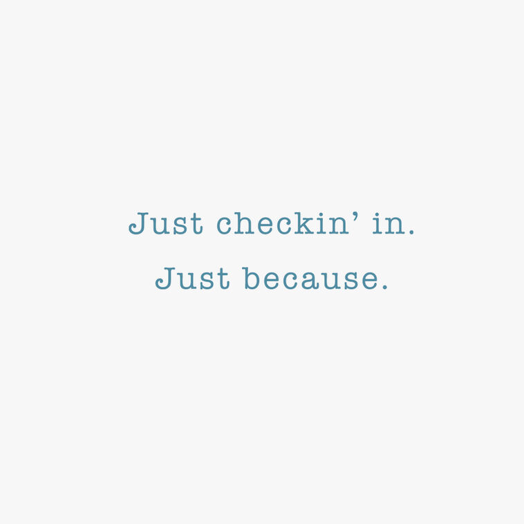 Hallmark Just Checking In Thinking Of You Card