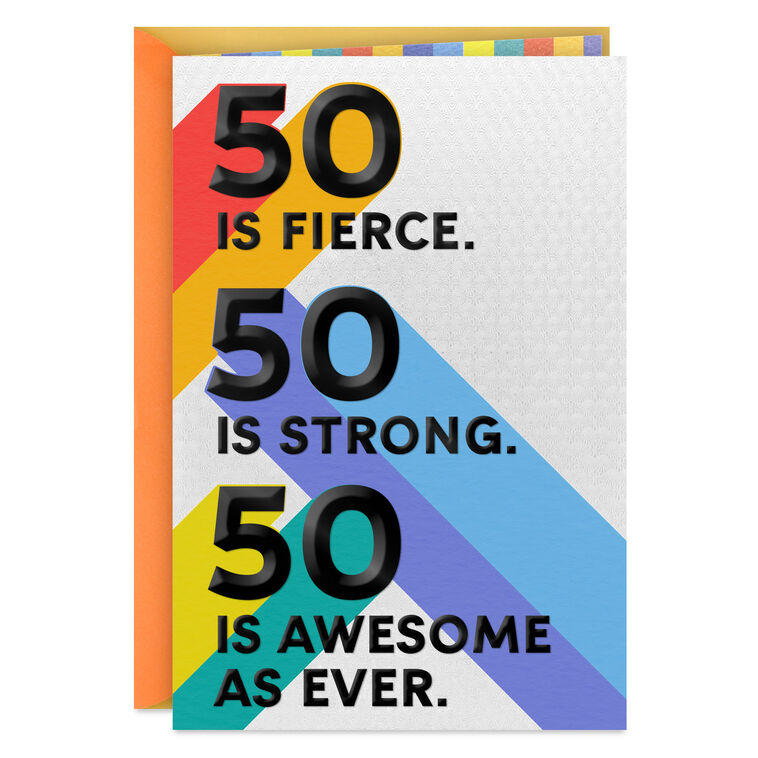 hallmark Just Getting Started 50th Birthday Card