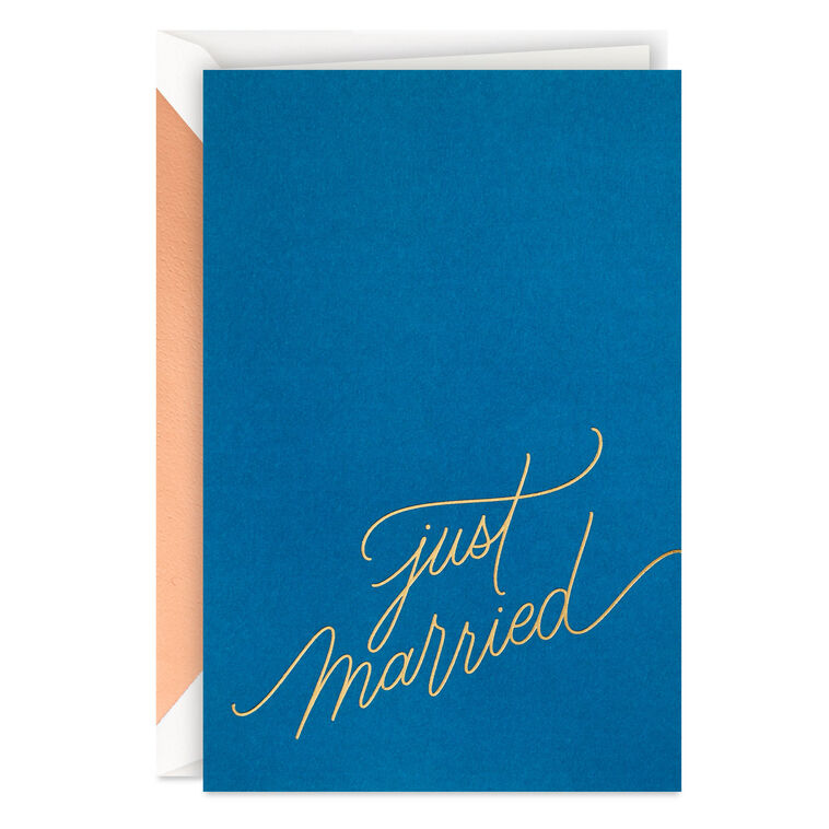 hallmark Just Married Wedding Card