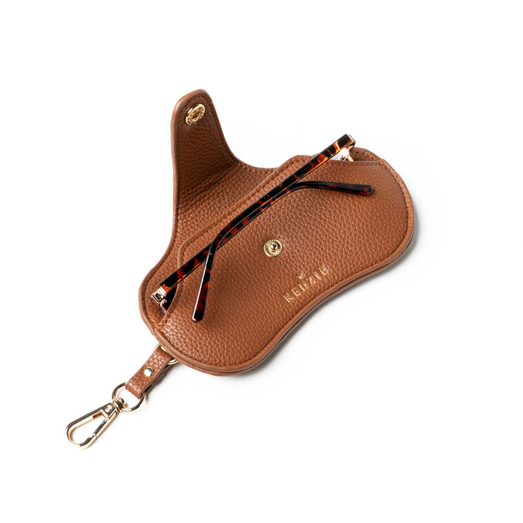 Hallmark Kedzie Brown Clip-On Eyeglasses Case