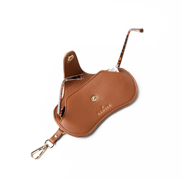 Hallmark Kedzie Brown Clip-On Eyeglasses Case