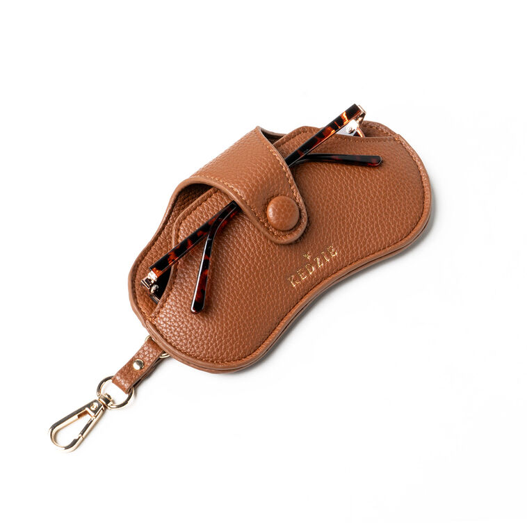 hallmark Kedzie Brown Clip-On Eyeglasses Case