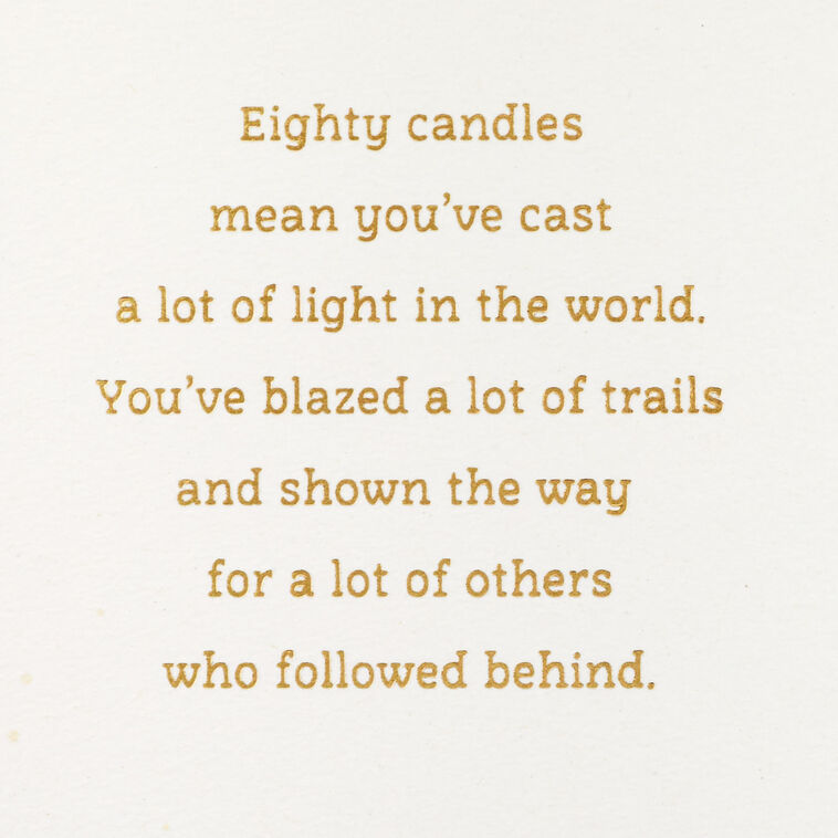 Hallmark Keep On Shining 80th Birthday Card