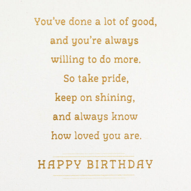 Hallmark Keep On Shining 80th Birthday Card