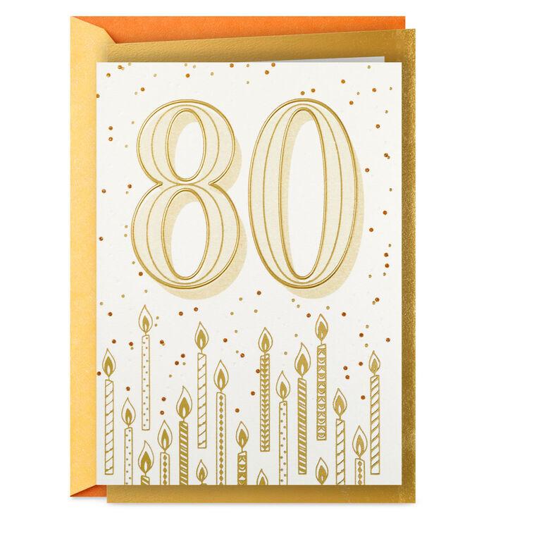 hallmark Keep On Shining 80th Birthday Card