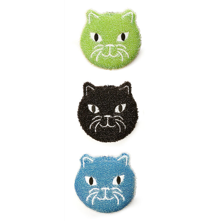 hallmark Kikkerland Cat Sponges Set of 3