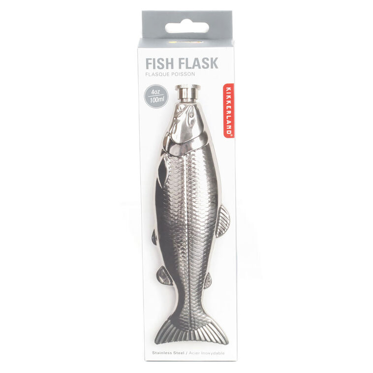 Hallmark Kikkerland Fish Flask