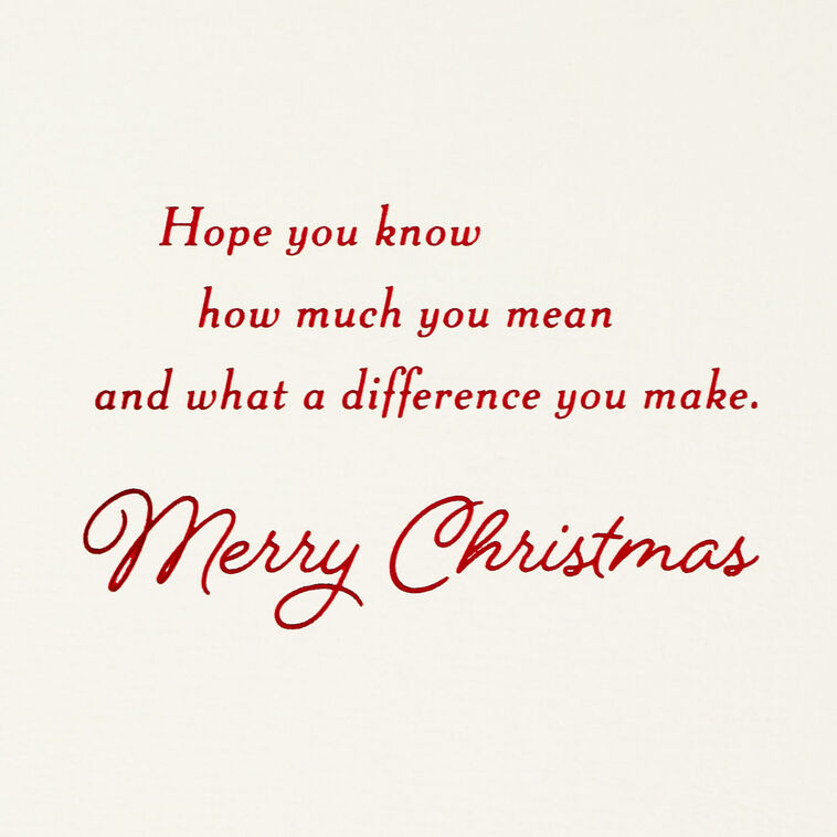 Hallmark Kindness And Goodness Christmas Card