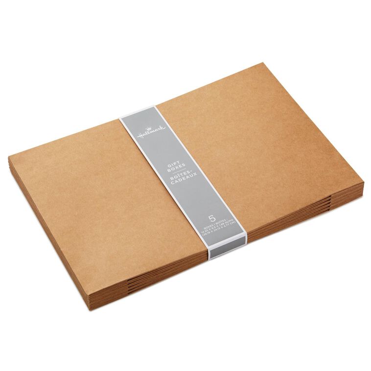 hallmark Kraft Paper 5-Pack Shirt Boxes
