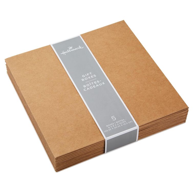 hallmark Kraft Paper 5-Pack Square Boxes