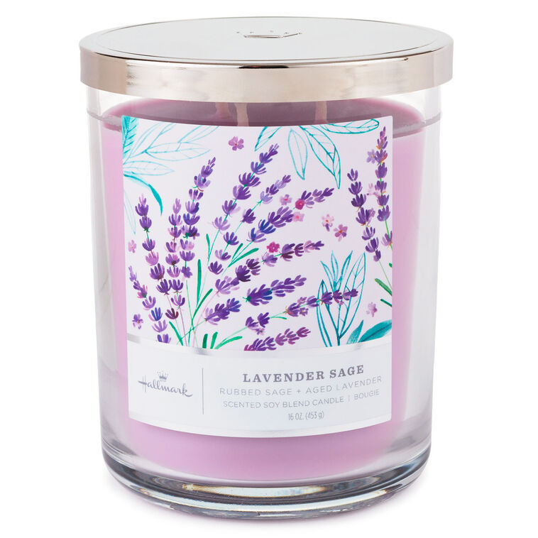 hallmark Lavender Sage 3-Wick Jar Candle 16 oz