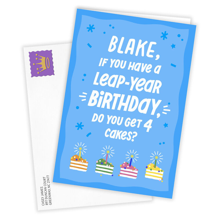 Hallmark Leap Year Custom Birthday Card
