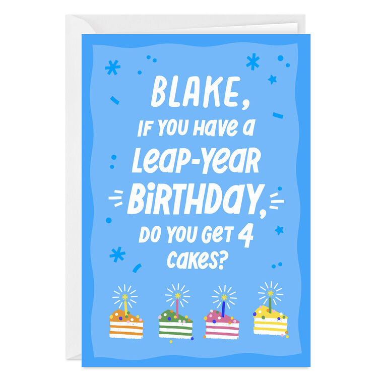 hallmark Leap Year Custom Birthday Card