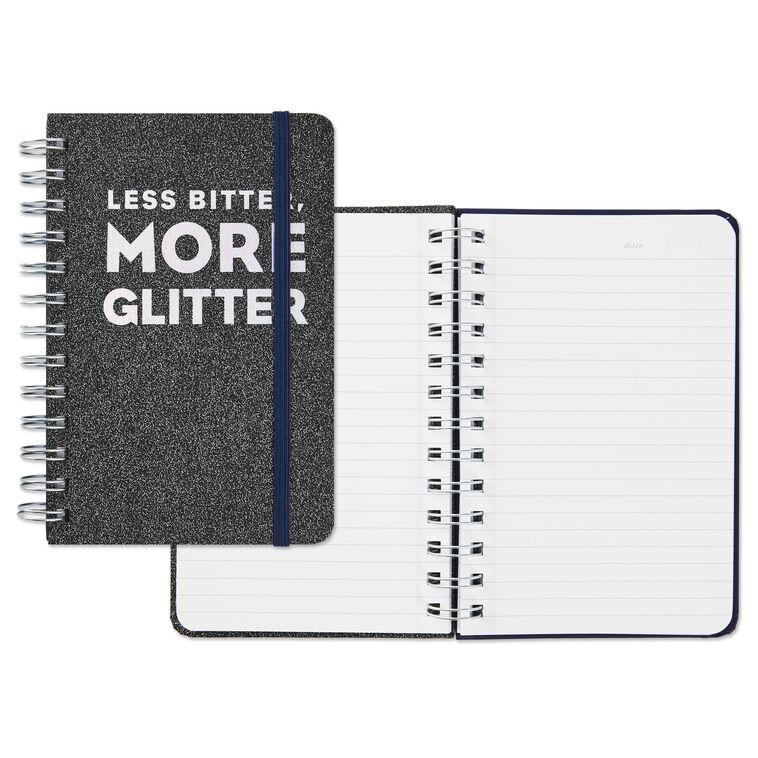 Hallmark Less Bitter More Glitter Spiral Notebook