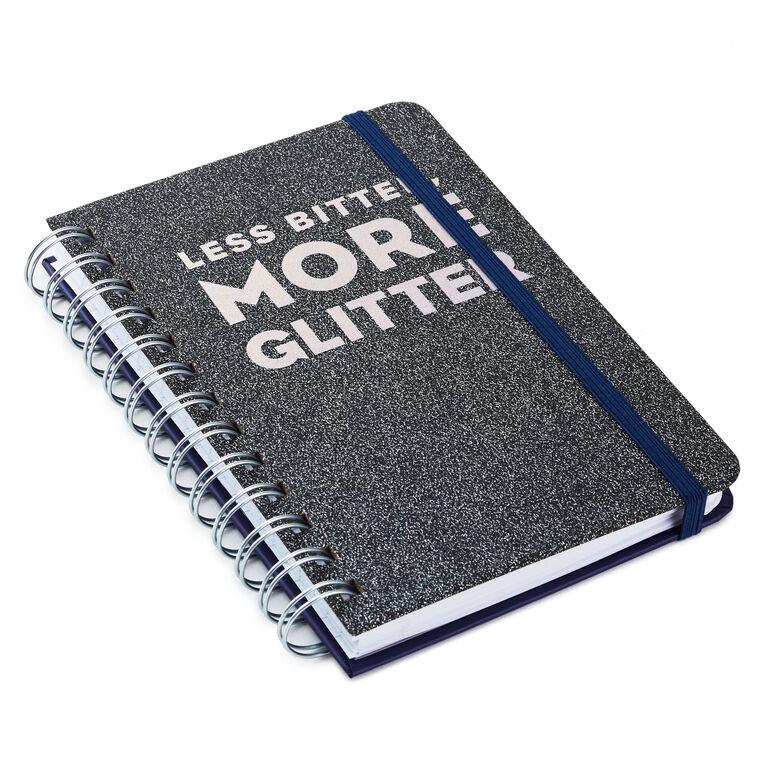hallmark Less Bitter More Glitter Spiral Notebook