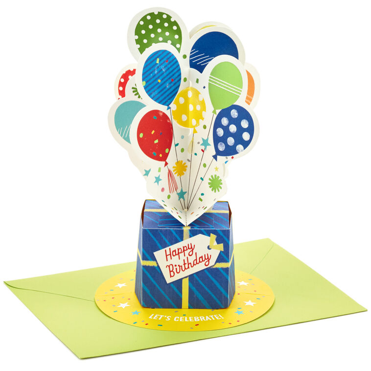 hallmark Let's Celebrate 3D Pop-Up Birthday Card