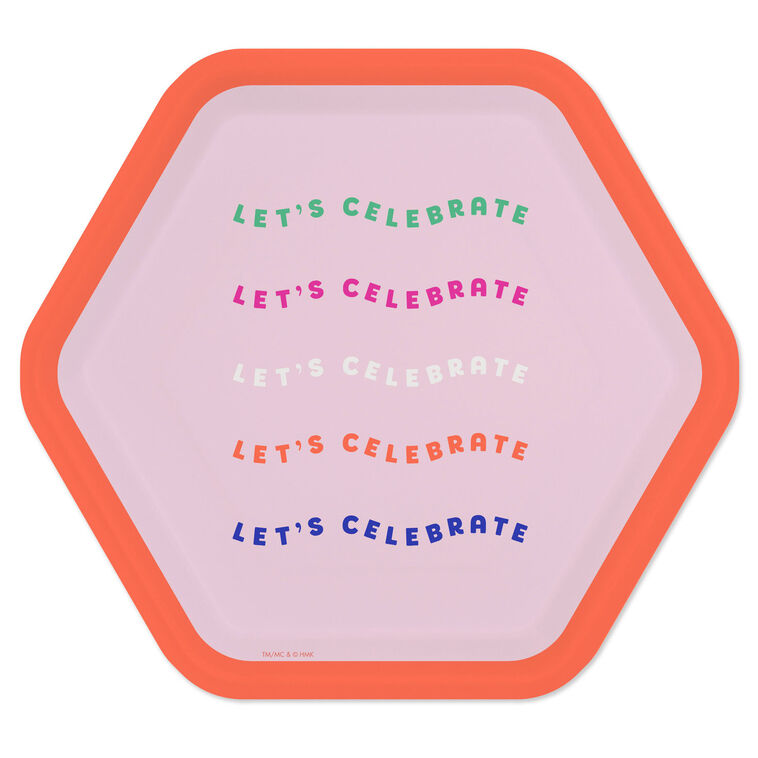 hallmark "Let's Celebrate" Dessert Plates Pack of 8