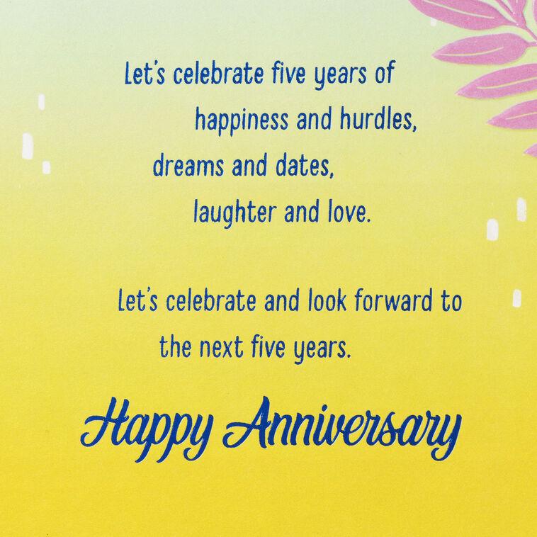 Hallmark Let's Celebrate Us 5th Anniversary Card
