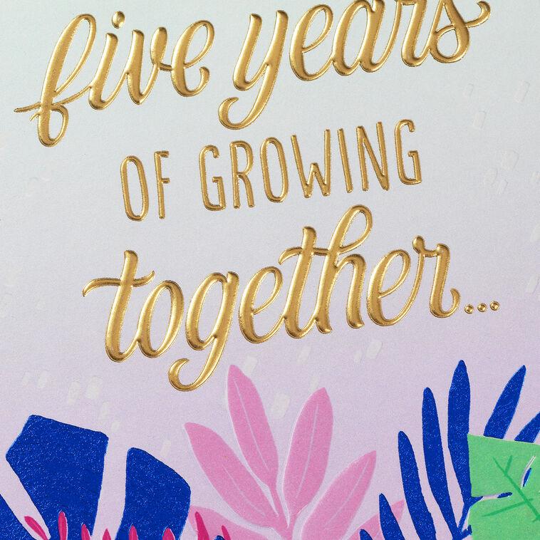 Hallmark Let's Celebrate Us 5th Anniversary Card