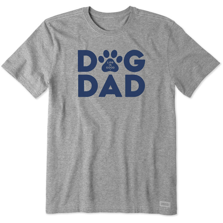 hallmark Life Is Good Men's Dog Dad Gray T-Shirt