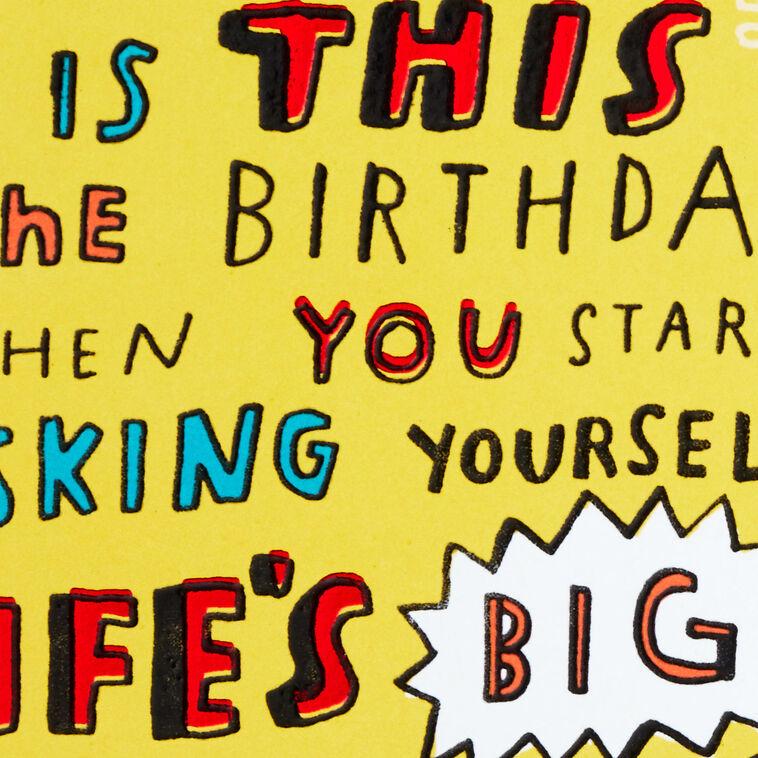 Hallmark Life's Big Questions Funny Birthday Card