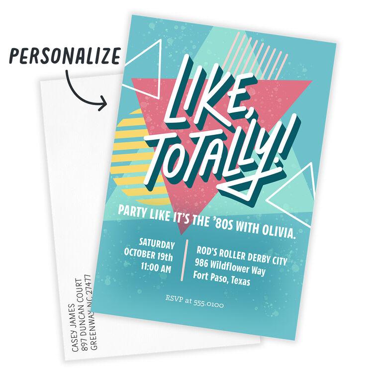 Hallmark Like Totally Retro Party Invitation