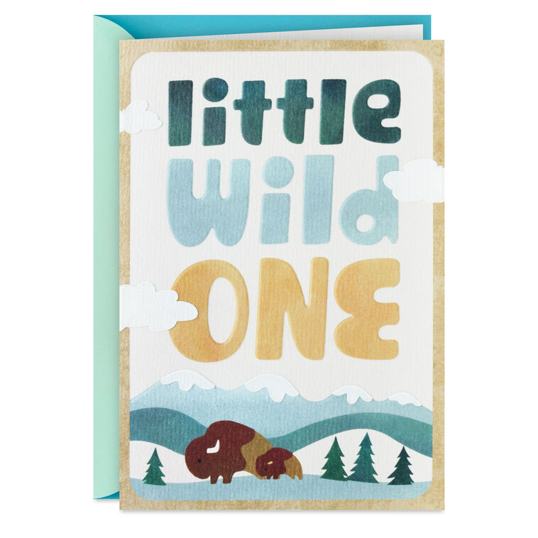 hallmark Little Wild One New Baby Boy Card
