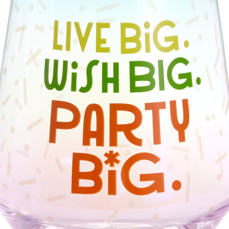 Hallmark Live Big Jumbo Stemless Wine Glass 43 Oz
