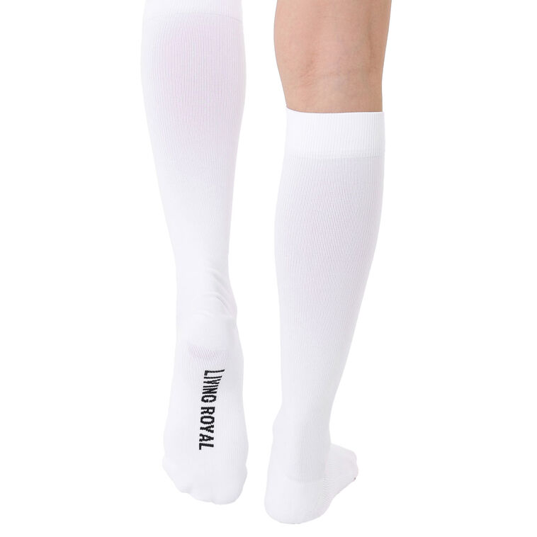 Hallmark Living Royal White Compression Socks
